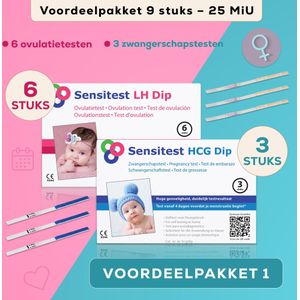 Sensitest Voordeelpakket 6 ovulatietesten en 3 zwangerschapstesten (9 stuks)