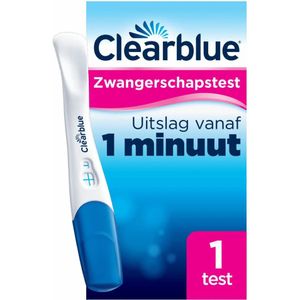 Clearblue Zwangerschapstest snelle detectie 1 Minuut (1 test)