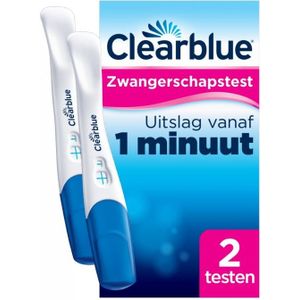 Clearblue Zwangerschapstest snelle detectie 1 Minuut (2 testen)