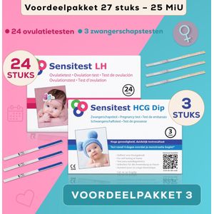 Sensitest Voordeelpakket 24 Ovulatietesten en 3 zwangerschapstesten (27 stuks)
