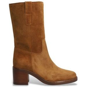 Alpevoor vrouwen. 553011 Dakota bruine leren laarzen (40), Leer, 3 tot 5 cm, Ritssluiting, Casual