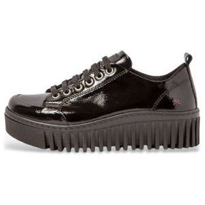 Artvoor vrouwen. 115351401003_001 Leren sportschoenen 1535 zwart (37), Leer, 3 tot 5 cm, Veters, Casual