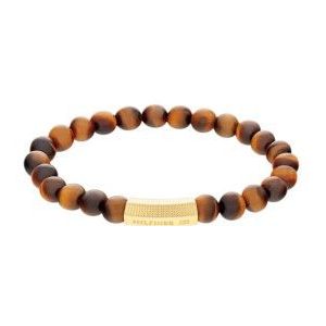 Tommy Hilfigervoor mannen. 2790582 Armband (OSFA), Bruin, Casual, Roestvrij staal