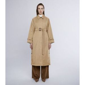 Weekend Max Maravoor vrouwen. 2425026012650 Bruine Trafoi trenchcoat (44), Casual, Katoen
