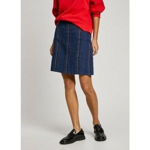 Pepe Jeansvoor vrouwen. PL901206 Navy geweven rok (S), Casual, Katoen, Denim, Marineblauw