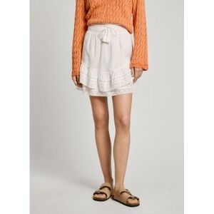 Pepe Jeansvoor vrouwen. PL901188 Elena korte rok (S), Wit, Casual, Katoen