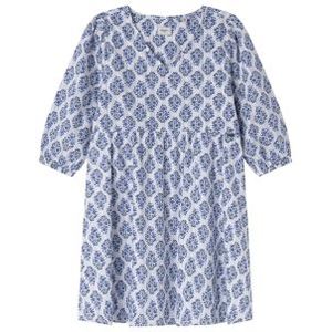 Pepe Jeansvoor meisjes. PG951691 Jurk Sophie wit, blauw (12años= 152cm), Casual, Katoen, 3/4 mouw, kinderkleding