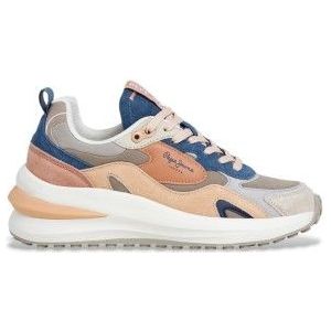 Pepe Jeansvoor vrouwen. PLS600013 Winslow Leren Sneakers Bruin Serie (41), Leer, 3 tot 5 cm, Veters, Casual