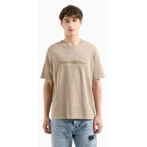 Armani Exchangevoor mannen. XM000567AF13357U6167 Bruin Normaal T-shirt (L), Casual, Katoen, Korte mouwen