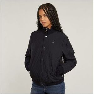 G-Starvoor vrouwen. D26505-D712-6484 Gewatteerd bomberjack zwart (S), Casual, Gerecycled polyester, Duurzaam