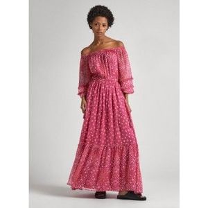 Pepe Jeans - Marlene - Lange Jurk - Zwart - Polyester