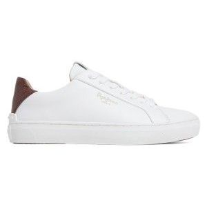 Pepe Jeansvoor vrouwen. PLS00030 Camden Curve leren schoenen wit (41), Leer, Plat, Veters, Casual