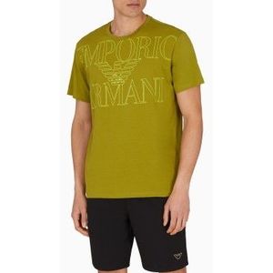 Emporio Armanivoor mannen. EM000574_AF12326 T-shirt Zomergroen (M), Casual, Katoen, Korte mouwen
