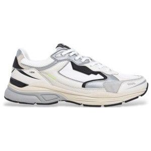 Pepe Jeansvoor mannen. PMS60034 Dave Origin Leren Sneakers Wit (44), Leer, Plat, Veters, Casual