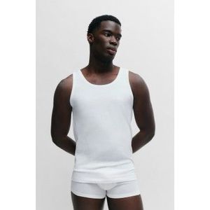 BOSSvoor mannen. 50495330 Set van 3 witte Experien T-shirts (S), Homewear, Katoen, Mouwloos / spaghettibandjes