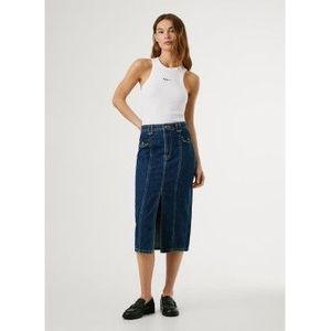 Pepe Jeansvoor vrouwen. PL9011869 Archive Midi rok blauw (L), Casual, Katoen, Denim