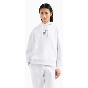 Armani Exchangevoor vrouwen. XW000823AF10818U0002 Wit logo sweatshirt (M), Casual, Sportief, Katoen, Meerdere sporten
