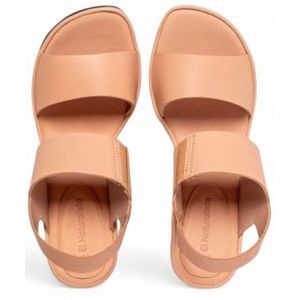 El Naturalistavoor vrouwen. 2N88511M9005_M17 Leren sandalen N885 Flora oranje (38), Leer, 3 tot 5 cm, Geen, Casual