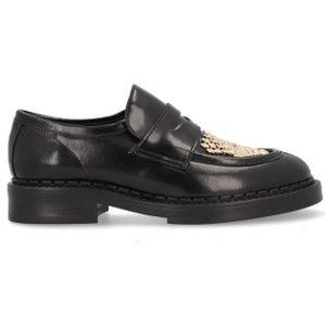 Alpevoor vrouwen. 533166 Chester loafers in zwart leer (40), Plat, Geen, Casual