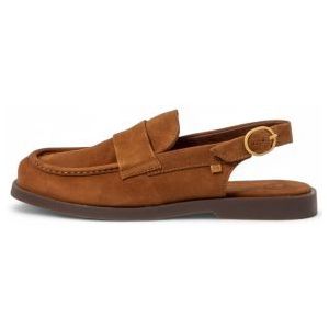 El Naturalistavoor vrouwen. 258721123005_023 Leren sandalen N5872 Arenisca bruin (37), Leer, Plat, 1 tot 3 cm, Gesp, Casual