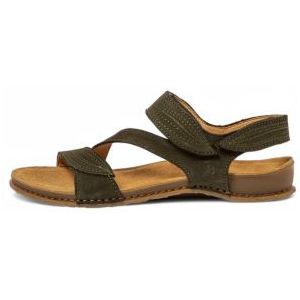 El Naturalistavoor vrouwen. 258101222005_0G3 Leren sandalen N5810 Panglao groen (36), Leer, Plat, Klittenband, Casual