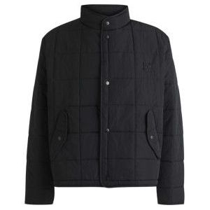 HUGOvoor mannen. 50530755 Zwarte gewatteerde jas (M), Casual, Polyamide