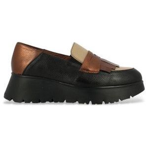 Wondersvoor vrouwen. C-7312 Midnight Leather Mocassins zwart (36), Leer, 1 tot 3 cm, Geen, Casual