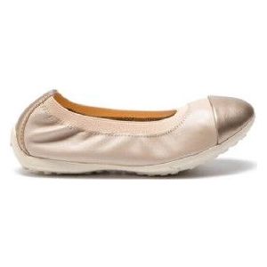 GEOXvoor meisjes. J92B0A 044AJ Piuma beige leren ballerina's (33), Leer, Plat, Geen, Casual, kinderkleding