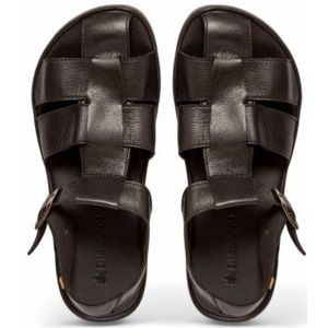 El Naturalistaunisex. 256811101005_001 Leren sandalen N5681 Bare zwart (46), Leer, Plat, Gesp, Casual