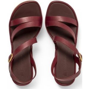 El Naturalistavoor vrouwen. 2N8521167005_008 Leren sandalen N852 Gaia bordeauxrood (39), Leer, 3 tot 5 cm, Gesp, Casual