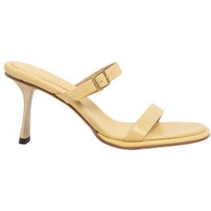Neosensvoor vrouwen. 3319411T1003_024 Leren sandalen S3194 Nappa geel -Hoogte hak: 8cm (37), Leer, 5 tot 8 cm, Geen, Gesp, Casual