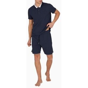 Emporio Armanivoor mannen. EM000691_AF12360 Marine getextureerde katoenen strandshort bermuda (L), Casual, Marineblauw