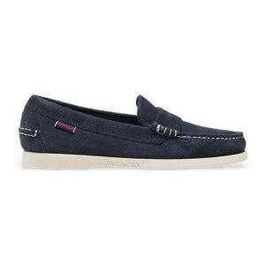 Sebagovoor mannen. 7111MSW Dan Boot Leren Loafers marine (41), Leer, Blauw, Plat, Geen, Casual, Marineblauw
