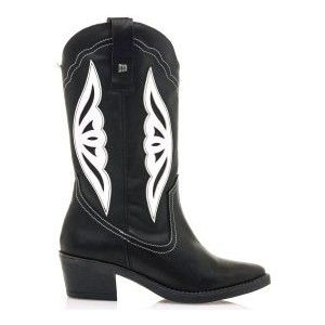 Mustangvoor vrouwen. 50669 Zwarte Teo lederen laarzen -Helphoogte 5cm (37), Leer, 5 tot 8 cm, Geen, Casual