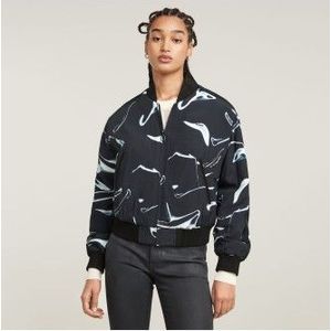 G-Starvoor vrouwen. D25282-D725-G882 Bomber Holiday Tape zwart (XS), Casual, Viscose