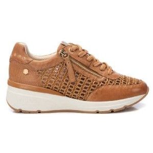 Carmelavoor vrouwen. 16232601-CAMEL Leren sportschoenen 162326 bruin (38), Leer, Plat, Veters, Ritssluiting, Casual