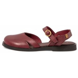 El Naturalistavoor vrouwen. 258741167005_008 Leren sandalen N5874 sandalen kastanjebruin sandaal kastanjebruin sandaal (40), Leer, Plat, Ges