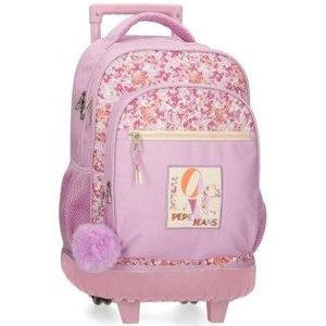 Pepe Jeansvoor meisjes. 6852921 Sandra 2R rugzak op wielen roze (OSFA), Casual, Polyester, kinderkleding