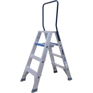 Aluminium dubbele trap 4 treden