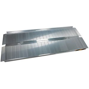 Rolstoel Oprijplaat - Aluminium - 184 cm - Inklapbaar - Capaciteit 270 kg