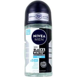 Nivea Men Deodorant Roller Invisible For Black & White Fresh, 50 ml