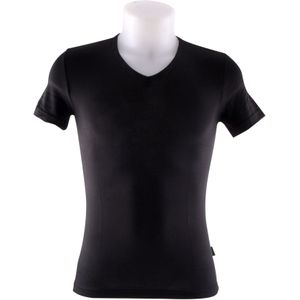 Boru Bamboo T-Shirt V-Hals Zwart (Maat: XL)