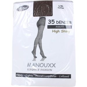 Manouxx Panty Shiny 35 Den Toffee (Maat: L-XL)
