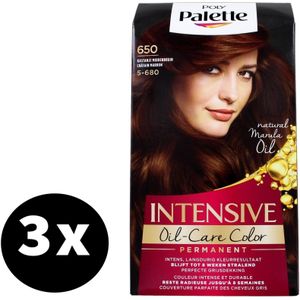Poly Palette Haarverf Intensive Oil-Care Color 650 Kastanje Middenbruin x 3