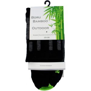 Boru Bamboo Outdoor Sokken Zwart (Maat: 43-45)