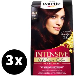 Poly Palette Haarverf Intensive Creme Color 878 Mahonie x 3
