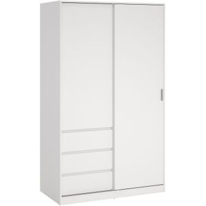 Kledingkast Luna Wit - 119x200x60 cm
