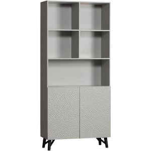 BePureHome Wandkast Carved Greige - 90x200x37 cm