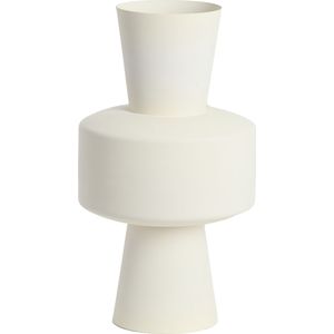 Light & Living Vaas Novali - Metaal - Creme/Wit - 24 x 42 x 24 cm (BxHxD)