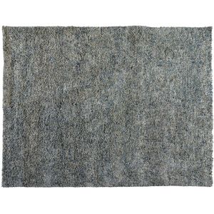 Shaggy Deluxe - Vloerkleed - Blauw - Wol - Hoogpolig - Handgeknoopt